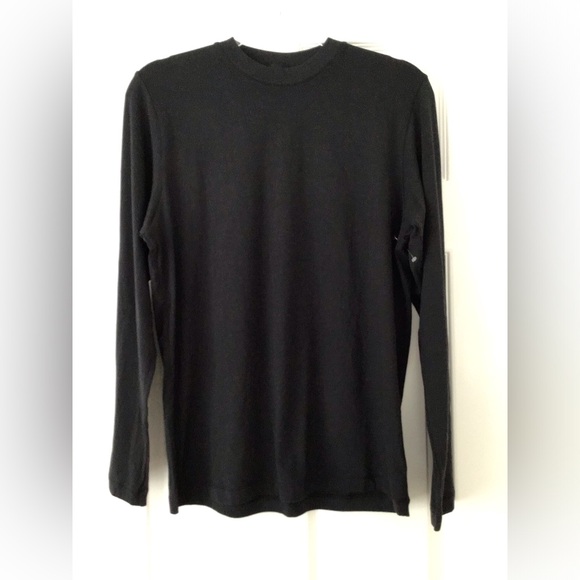 SKIMS Boyfriend Long Sleeve T-Shirt | Onyx - Picture 8 of 16